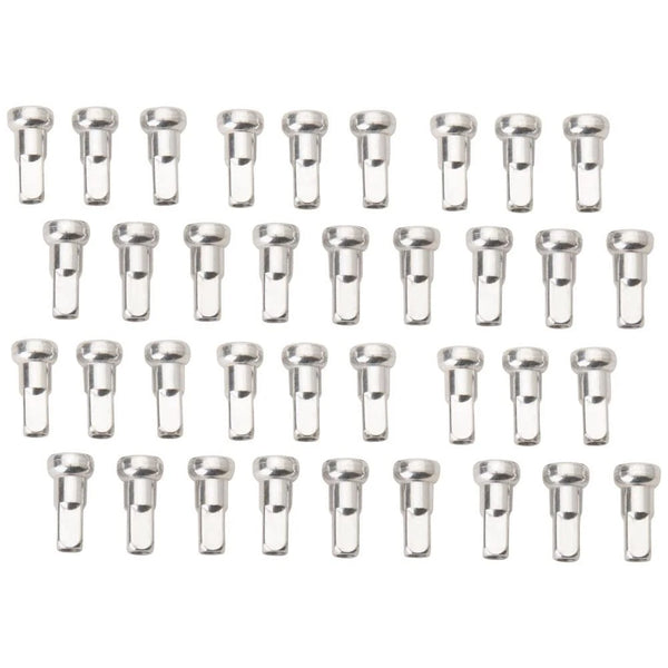 Tusk NPK-Q3-SL19e9-3e7dbc Impact Wheel Replacement Spoke Nipple Kit Front Silver