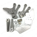 Driver Front Footrests Foot Peg Kit Silver Fits Kawasaki Ninja ZX10R 2004 2005