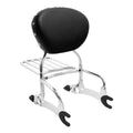 12" Backrest Sissy Bar Pad w/ Luggage Rack Fit For Indian Chief Classic 2014-18