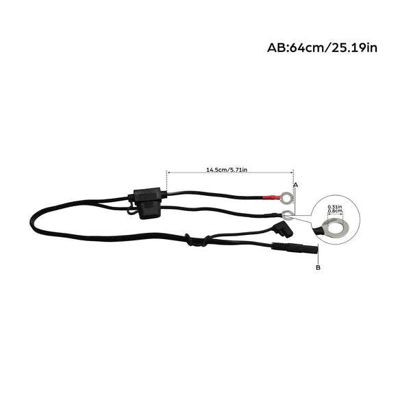 Battery Cable Terminal Cord Connector Harness Charger Fit For Harley