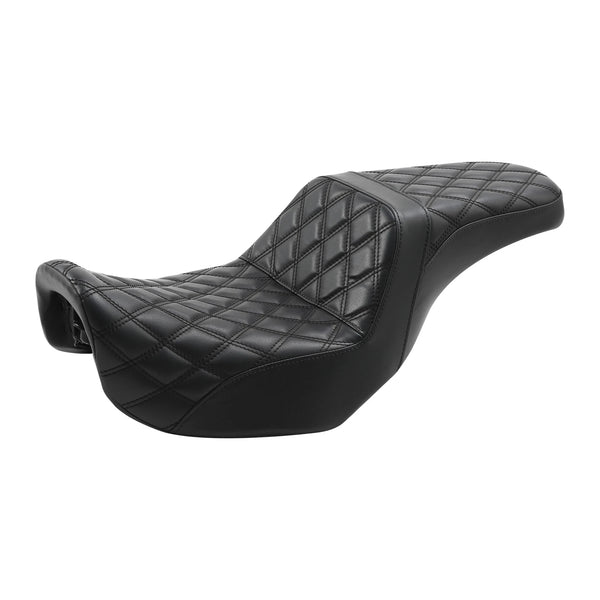 Black Driver & Passenger Seat Fit For Harley Dyna Low Rider Street Bob 2006-2017