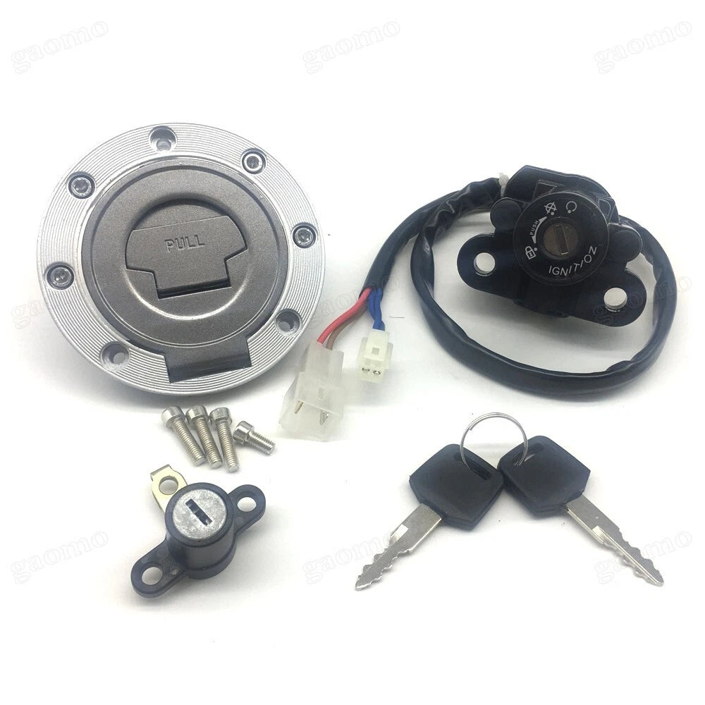 Fuel Gas Cap Ignition Switch Seat Lock Set Fit Yamaha YZF-R1 1998-03 R6 1999-05