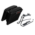 Stretched Hard Saddlebag Black Conversion Bracket Fit For Harley Softail 86-2017