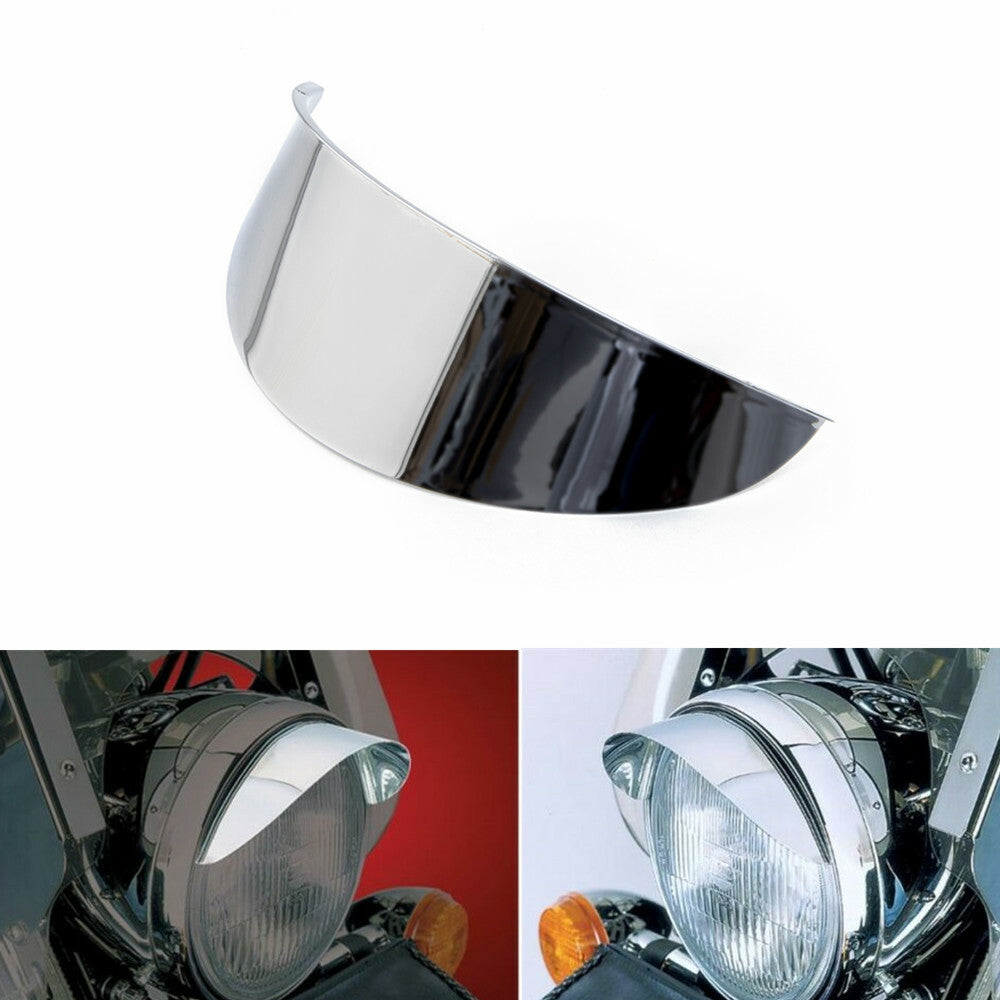 7" Steel Headlight Visor For Harley Cruiser Dyna Softail Sportster Touring VRod