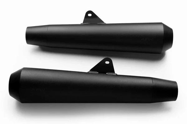 Aew Exhaust TE 103 MS Black For Royal Enfield Interceptor 650 And GT