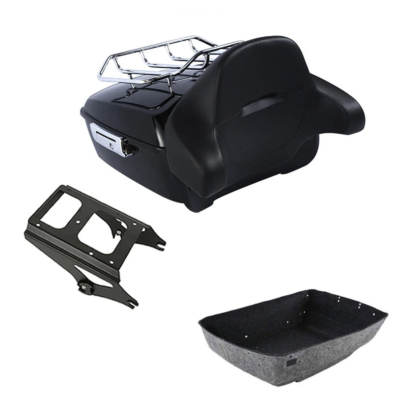 King Trunk Backrest Rack Mount Fit For Harley Touring Electra Glide 09-13