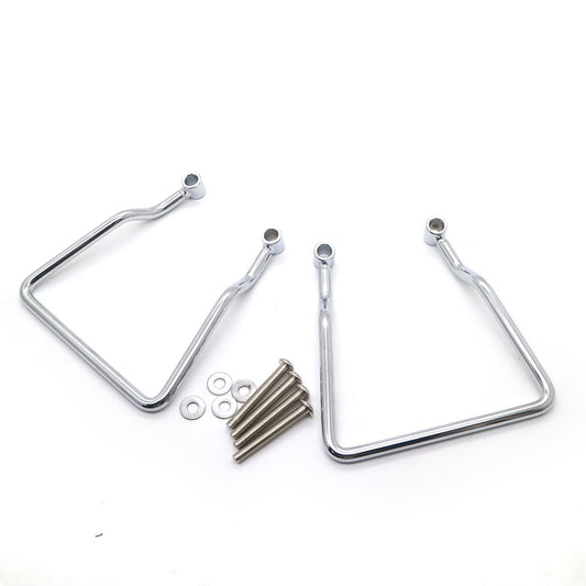 Chrome 9.5cm Saddle bag Support Bar Mount Bracket For Honda Shadow Vlx 600 90-96