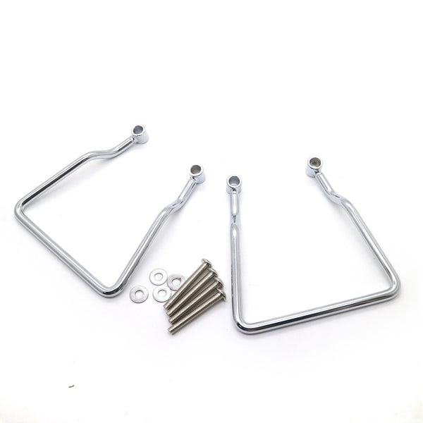 Chrome 9.5cm Saddle bag Support Bar Mount Bracket For Honda Shadow Vlx 600 90-96