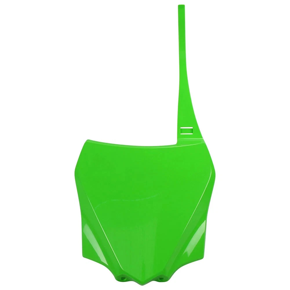 UFO Front Number Plate Green For Kawasaki KX100 2014-2021