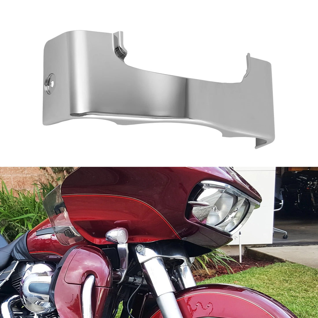 Chrome Outer Fairing Trim Skirt Fit For Harley Touring Road Glide 2015-2022