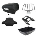 Matte Black King Trunk Pad Rack Mount Fit For Harley Touring Road Glide 2014-26