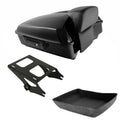 Black Chopped Trunk Backrest Mount Rack Fit For Harley Road Glide 14-26 Touring