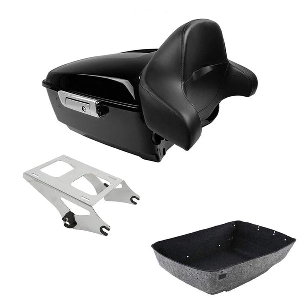 King Trunk Backrest Mount Rack Fit For Harley Street Road Electra Glide 14-2026