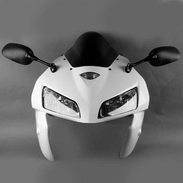 Unpainted White Upper Fairing Cowl Combo Fit For Honda CBR600RR 2005-2006