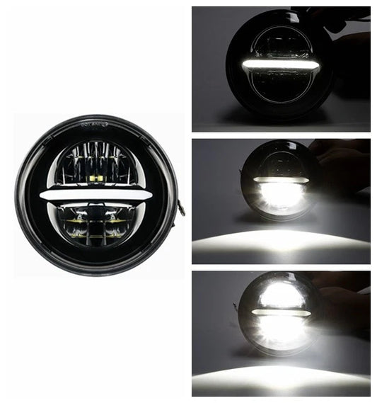 5.75" 5-3/4" Black Round LED Headlight Projector For Harley Sportster 883 XL1200