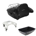 King Trunk Luggage Backrest Solo Mount Rack Fit For Harley Street Glide 2009-13