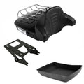 Chopped Trunk Backrest 2-Up Mount Rack Fit For Harley Touring Road Glide 2014-26