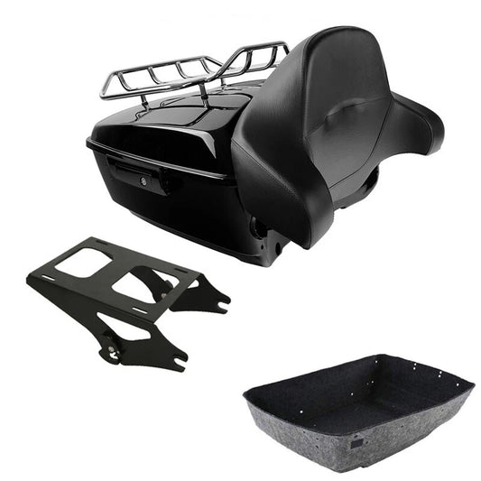 King Trunk Rack Backrest Mount Fit For Harley Touring Electra Glide 2014-2026