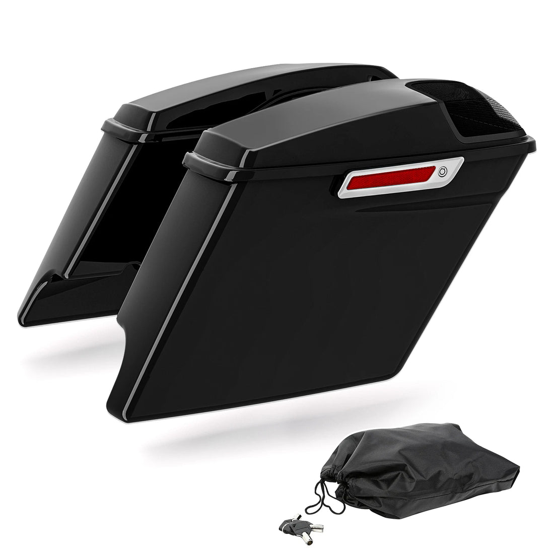 Stretched Hard Saddlebags Speaker Grills Fit For Harley Touring Road Glide 14-24