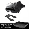 Chopped Trunk Backrest Rack Mount Fit For Harley Touring Road King 97-08