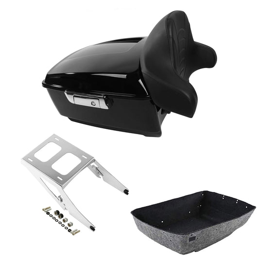 King Trunk Luggage Backrest Two-Up Mount Rack Fit For Harley Sport Glide 2018-21