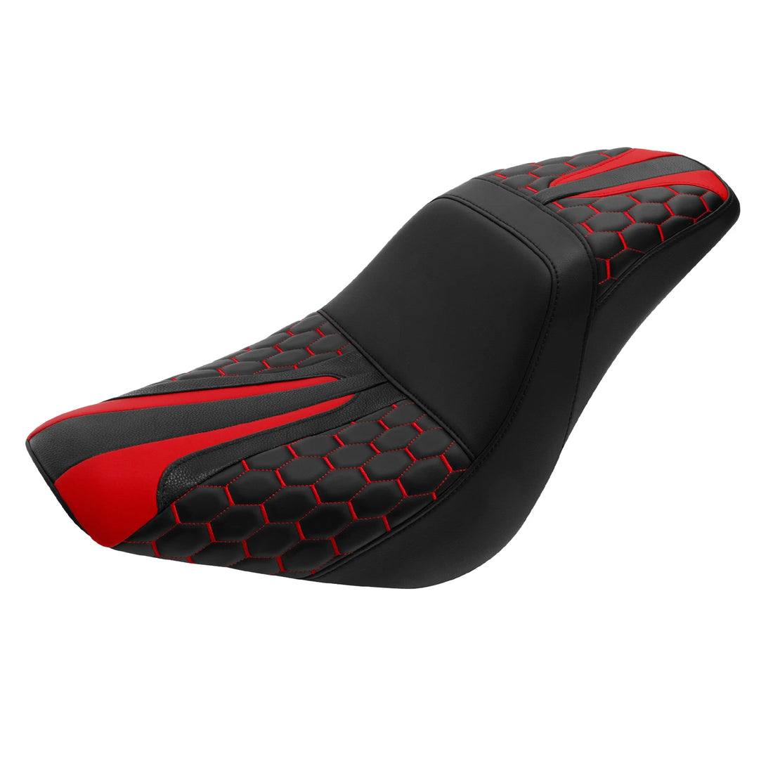 Rider Driver Passenger Seat Fit For Harley Softail Low Rider 2018-2023 Black Red