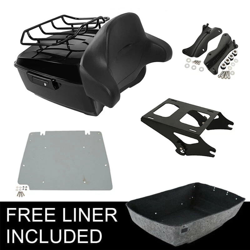 King Trunk Pad Rack Mount Plate Docking Fit For Harley Touring Models 2014-2026