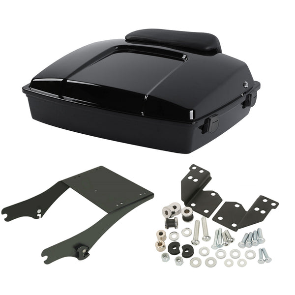 Black Razor Trunk Backrest Mount Docking Kit Fit For Harley Road Glide 1997-2008