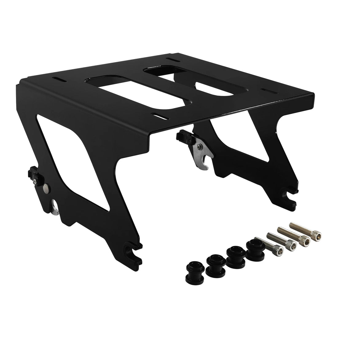 Black Solo Luggage Mount Rack Fit For Harley Low Rider Fxlrst Sport Glide 18-25