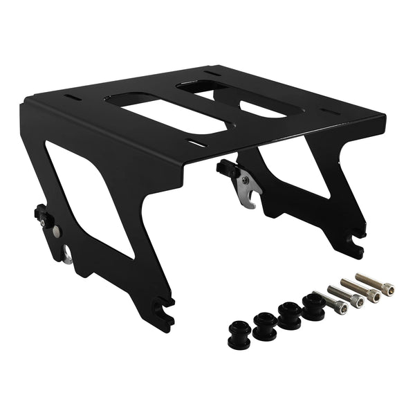 Black Solo Luggage Mount Rack Fit For Harley Low Rider Fxlrst Sport Glide 18-25