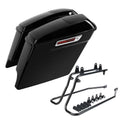 5" Stretched Saddlebags Speaker Lids & Bracket Fit For Harley Softail 1984-2017