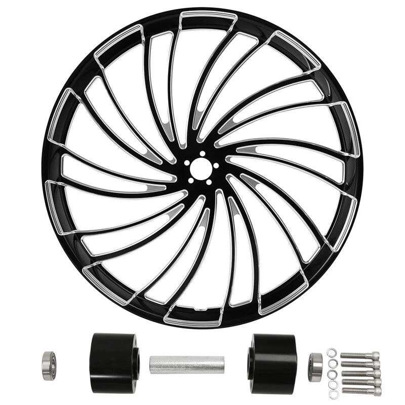 30" Front Wheel Rim w/ Dual Disc Wheel Hub Fit For Harley Touring Flhx 1997-2021