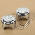 7/8" 1" Handlebar Dial Clock Temp Thermometer Fit For Harley Yamaha Suzuki Honda