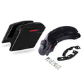 5" Stretched Hard Saddlebags & LED Rear Fender Fit For Harley Touring 2009-2013