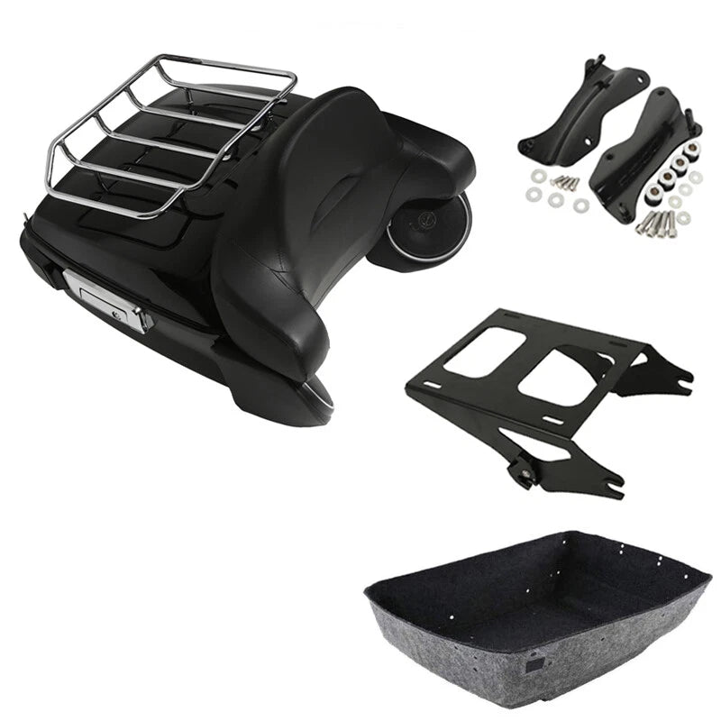 King Trunk Backrest Light Rack Speaker Mount Docking Fit For Harley Touring 14+