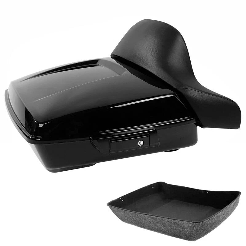 Black Chopped Trunk Backrest Fit For Harley Touring Road Street Glide 2014-2026