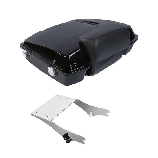 Razor Trunk Backrest Luggage Two Up Mount Rack Fit For Harley Touring 1997-2008