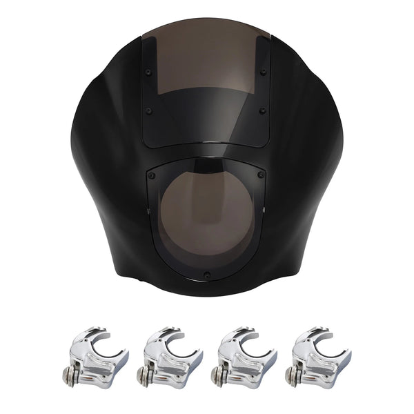 Quarter Fairing Smoked Windshield 39mm Clamps Fit For Harley Sportster XL Dyna