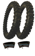 2 Pack 80/100-12 Pit Bike Klx Crf XR Knobby Tire & Tube ALL-TERRAIN Motorcycle