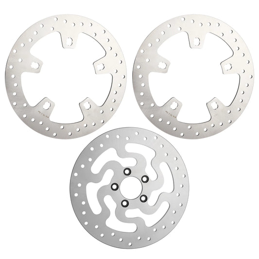 11.8" Front Left Right & Rear Brake Disc Rotors Fit For Harley Touring 2014-2024