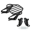 Black Two-Up Luggage Rack 4 Point Docking Kit Fit For Harley Electra Glide 09-13