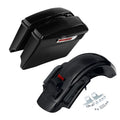 4" Stretched Saddlebag Speaker Lid Rear Fender Fit For Harley Touring 2014-2023