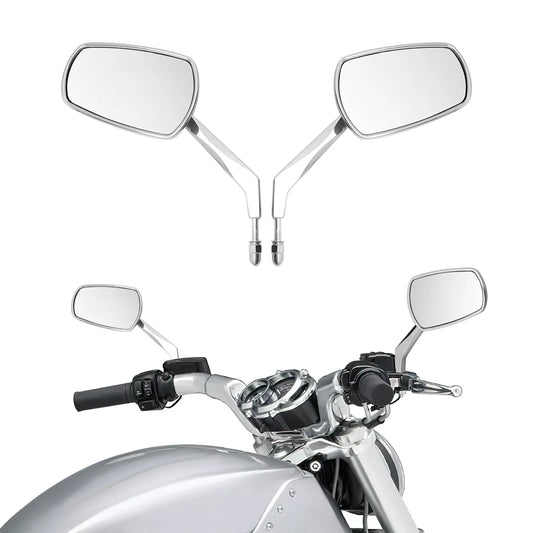Chrome Rear View Mirrors Fit For Harley Touring Road King Electra Glide Softail