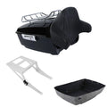 King Trunk Backrest Pad Rack Mount Fit For Harley Fatboy 2008-2017