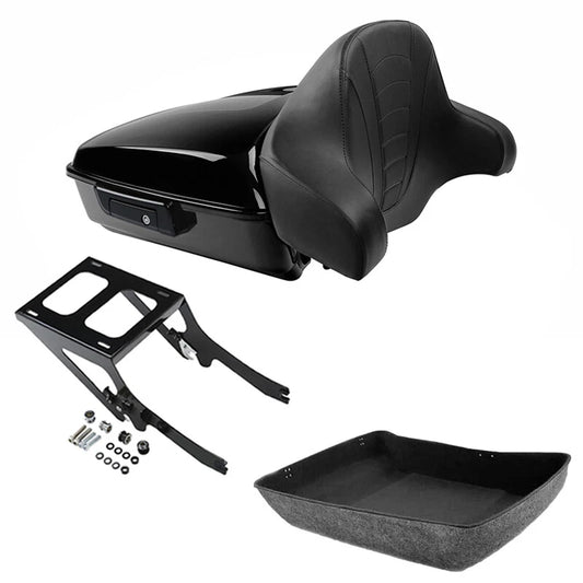 Chopped Trunk Pad Two-Up Mount Fit For Harley Softail Deluxe Flde Flhcs 2018-26