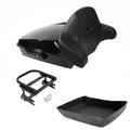 Chopped Trunk Backrest Pad Mount Rack Fit For Harley Touring Road King 97-2008