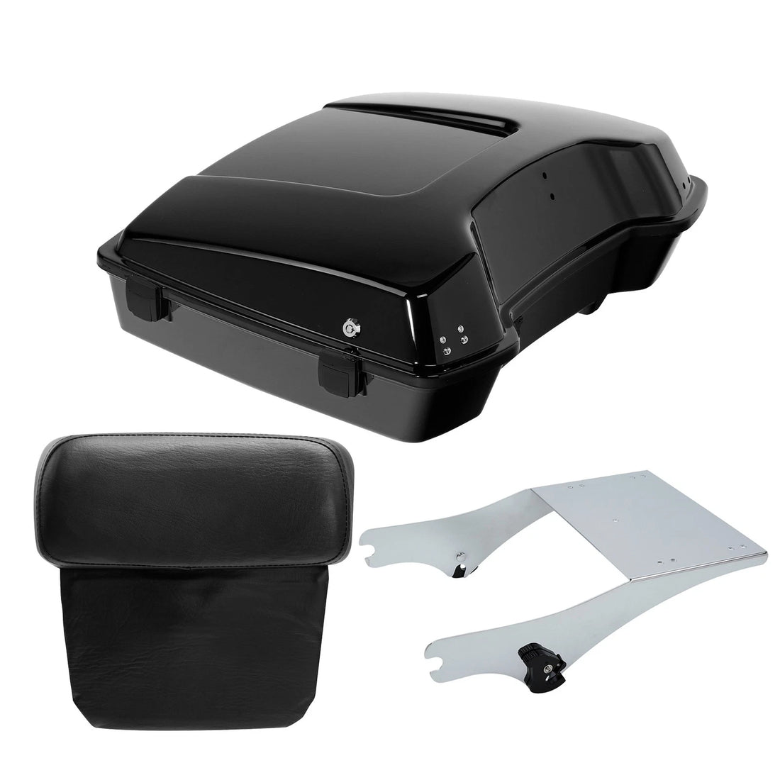 5.5" Razor Trunk Pad 2 Up Mount Rack Fit For Harley Touring Road King 97-08