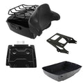 Black King Trunk Backrest Mount Rack Plate Fit For Harley Street Glide 2014-2026