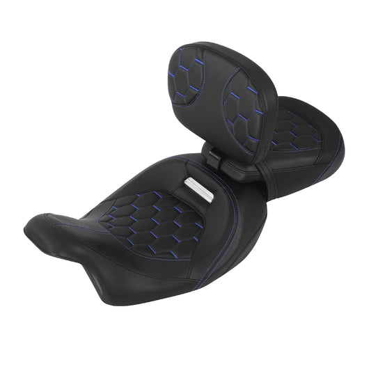 Driver Passenger Seat & Backrest Fit For Harley Touring Street Road Glide 09-23