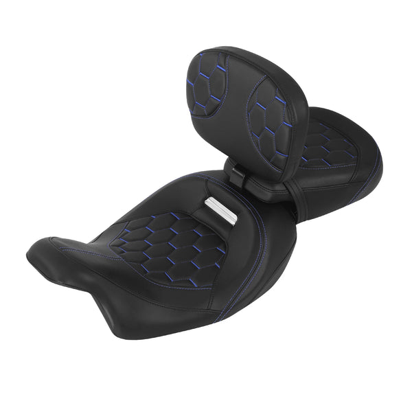 Driver Passenger Seat & Backrest Fit For Harley Touring Street Road Glide 09-23